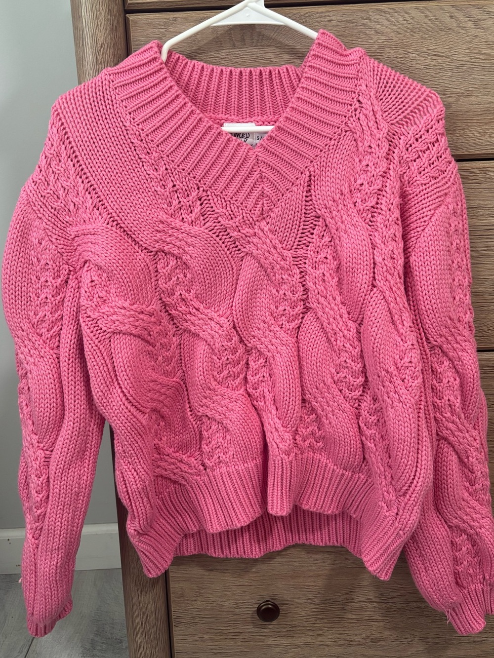 Princess Polly Cable Knit V-Neck Sweater